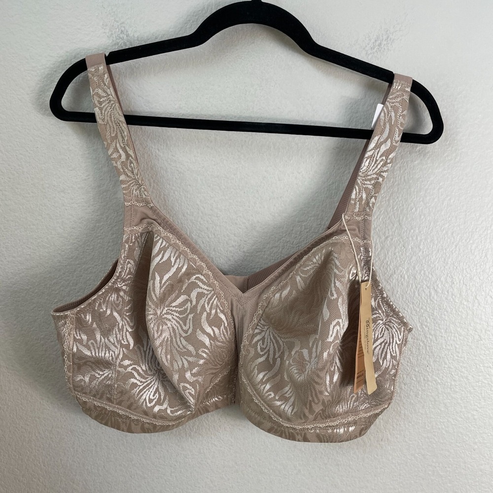 Wingslove Womens 42DD Full Coverage Bra Minimizer Wireless Comfort Straps No Pad